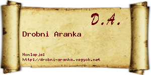 Drobni Aranka névjegykártya