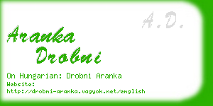 aranka drobni business card